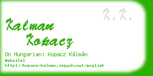 kalman kopacz business card