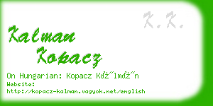 kalman kopacz business card